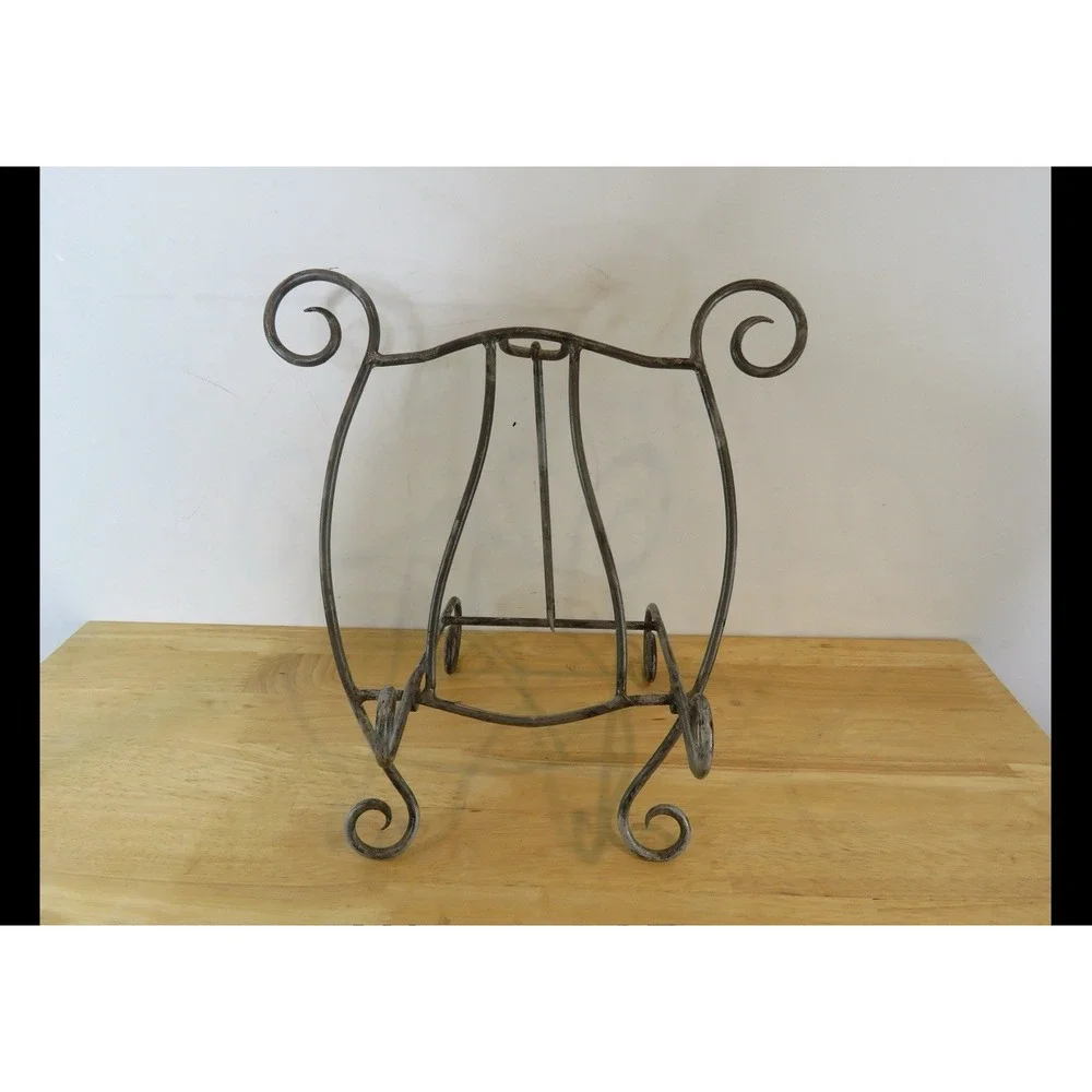 Metal Easel Vintage Stand Silver Medium Display